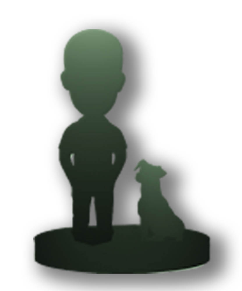 Custom person + pet bobbleheads