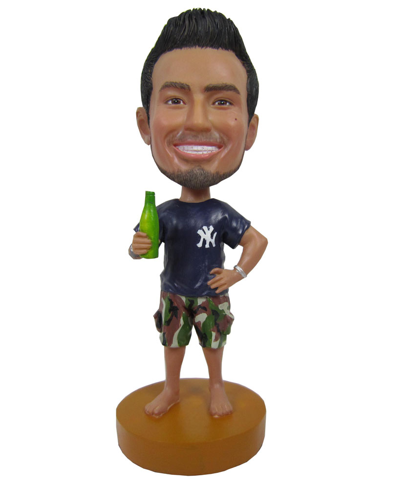 Custom man hold drink bobbleheads 2077