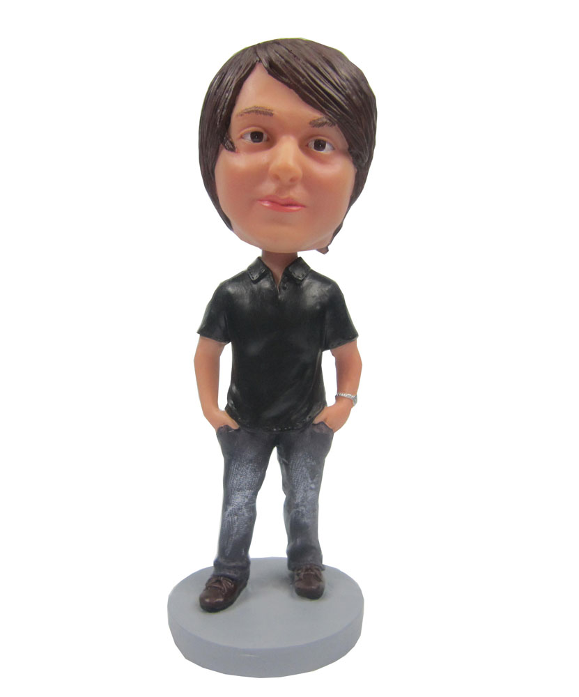 Customizable male bobble head dolls 2044