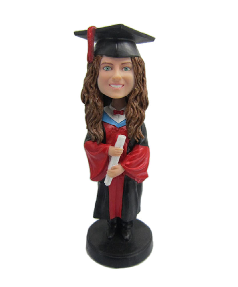 Female Graduation custom bobblehead doll