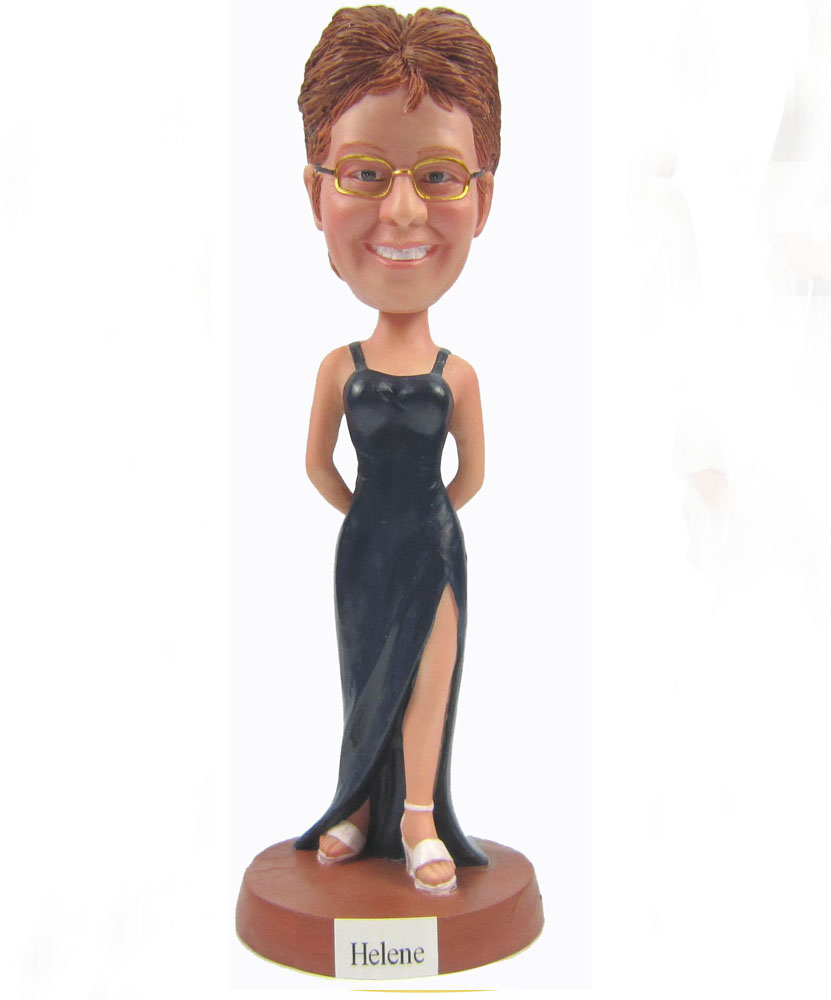 Create Bobble Head with Black Dress G007