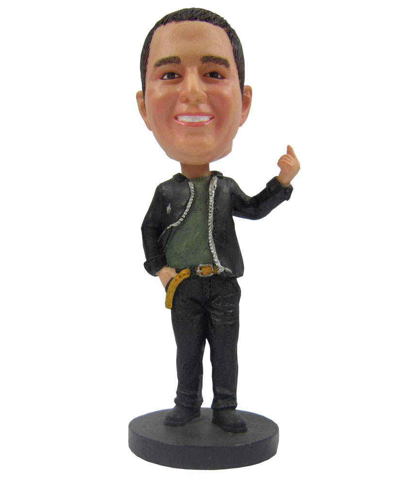 Customized bobble head on handsome male body B235-1