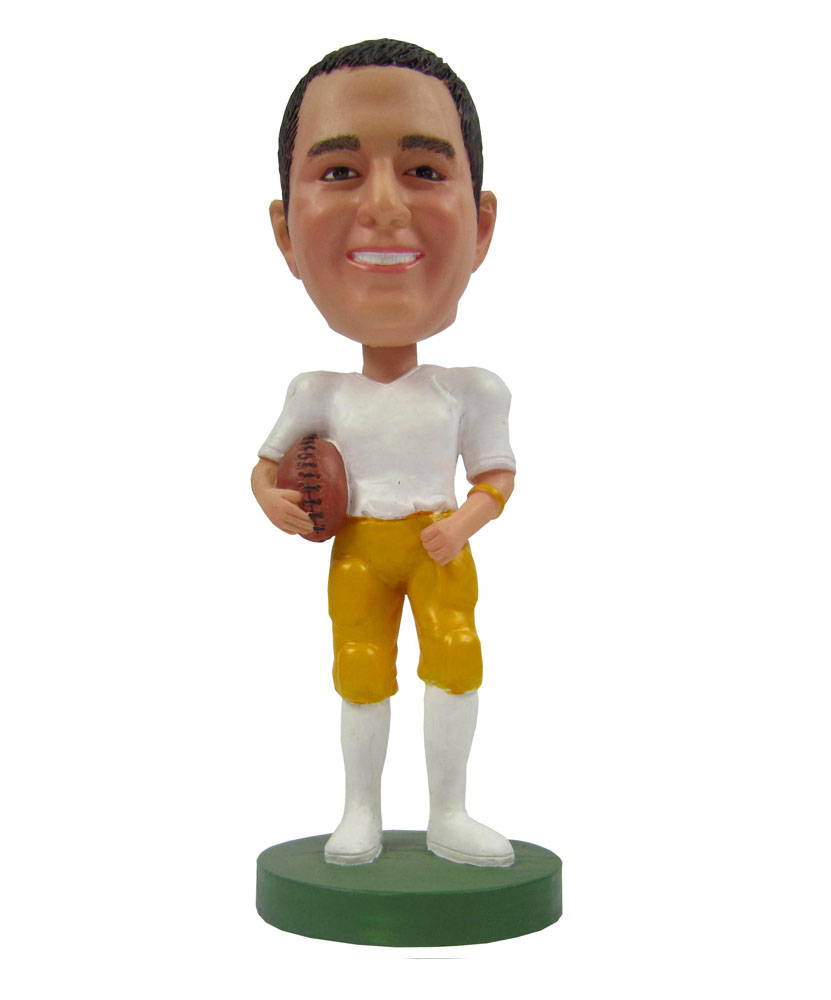 Football Player In Uniform Holding The Ball Bobbleheads