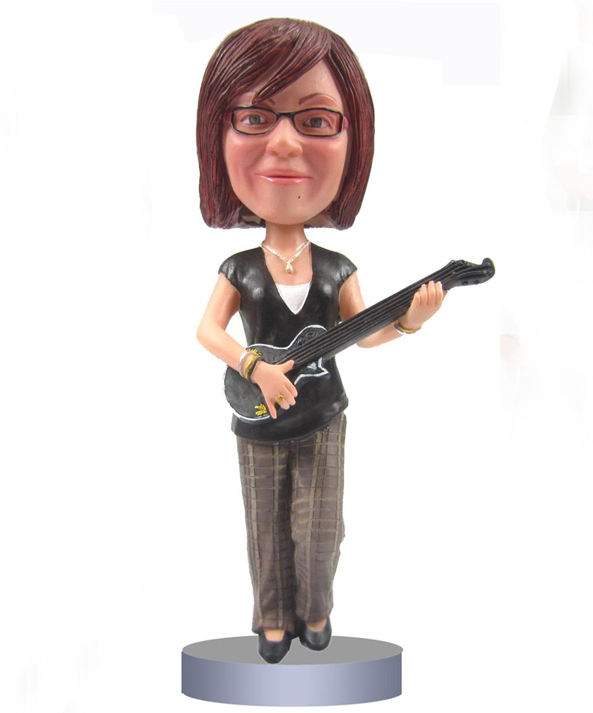 Customizable Bobbleheads of Guitar in Hands G010