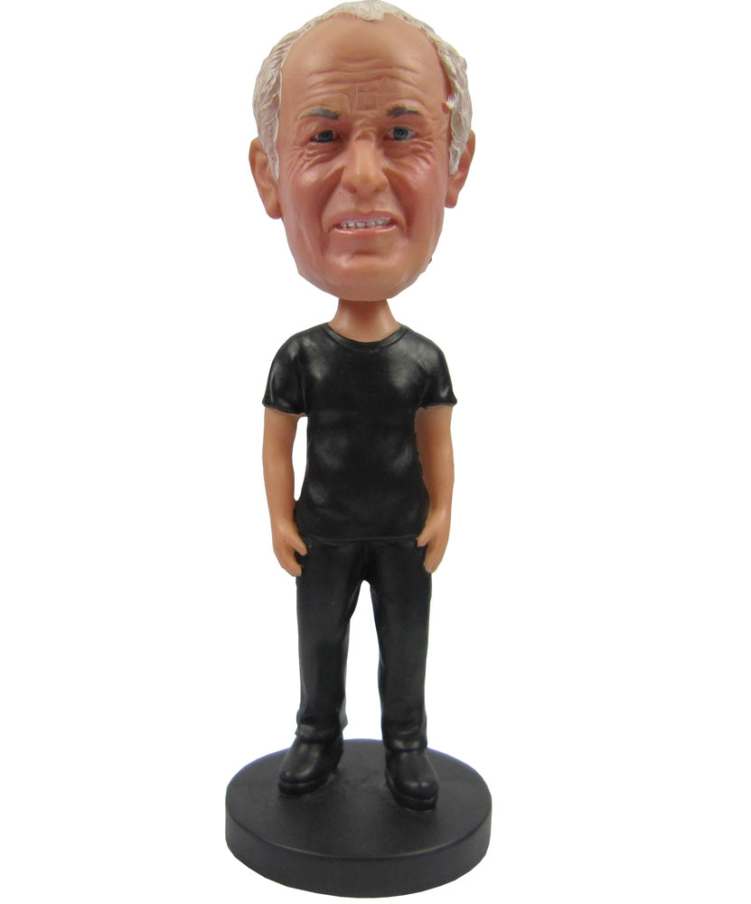 Create a Bobblehead Casual Male In Black Top & Bottom