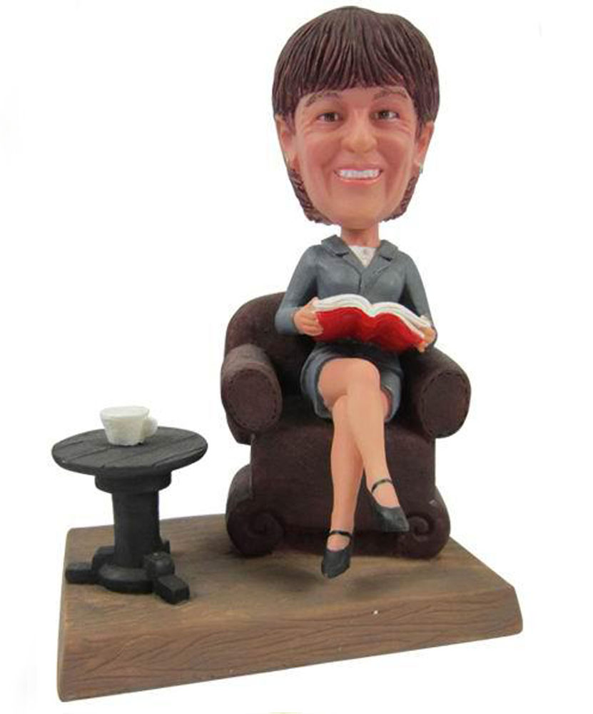 charisma bobblehead of office lady on chair G013-1