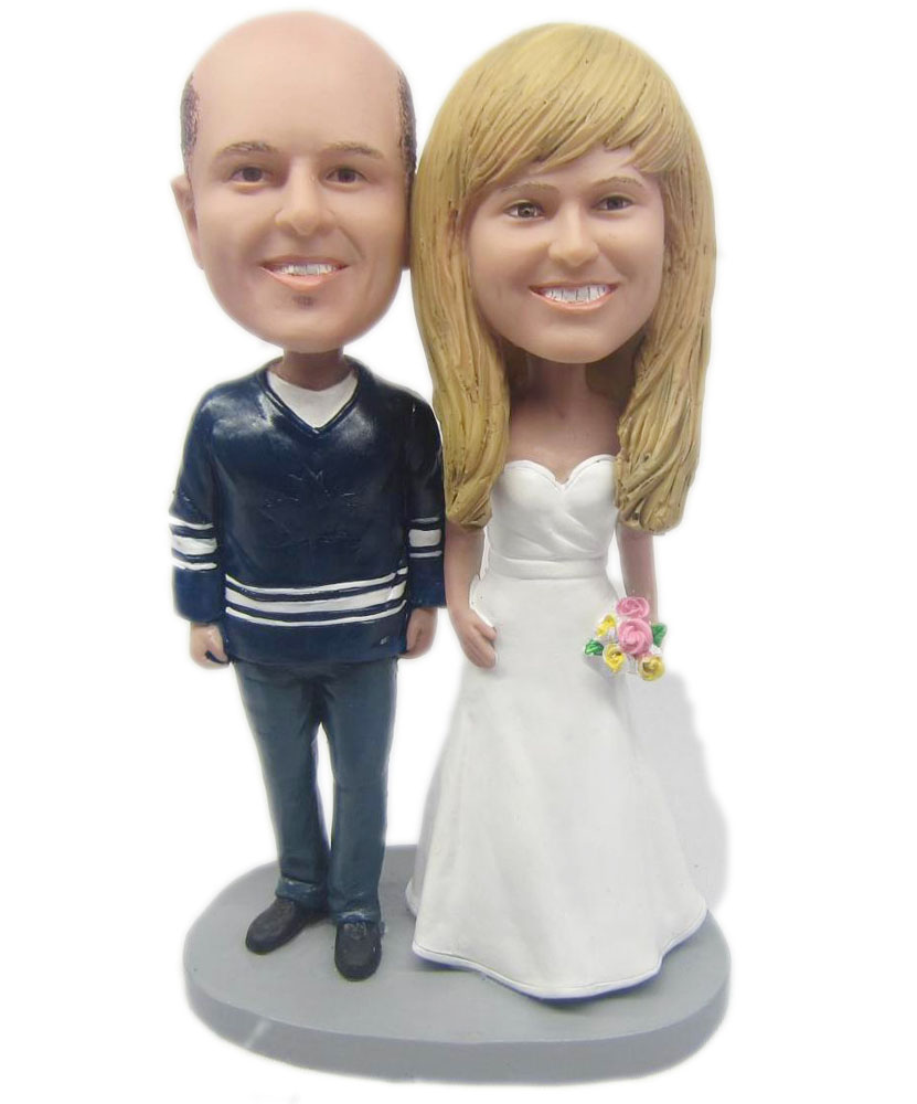 Bobblehead Wedding Cake Topper W001