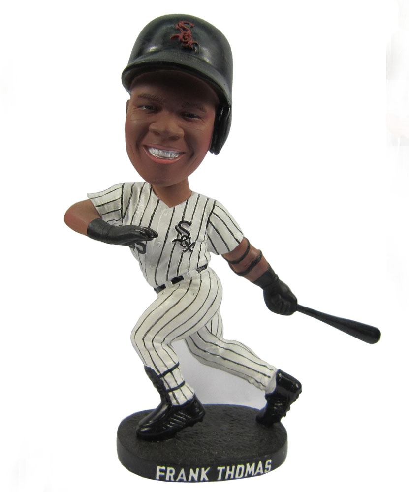 baseball bobbleheads with black and white stripes dress