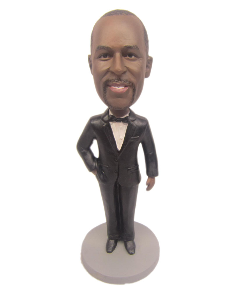 Groomman Bobbleheads Black Bow Tie B271