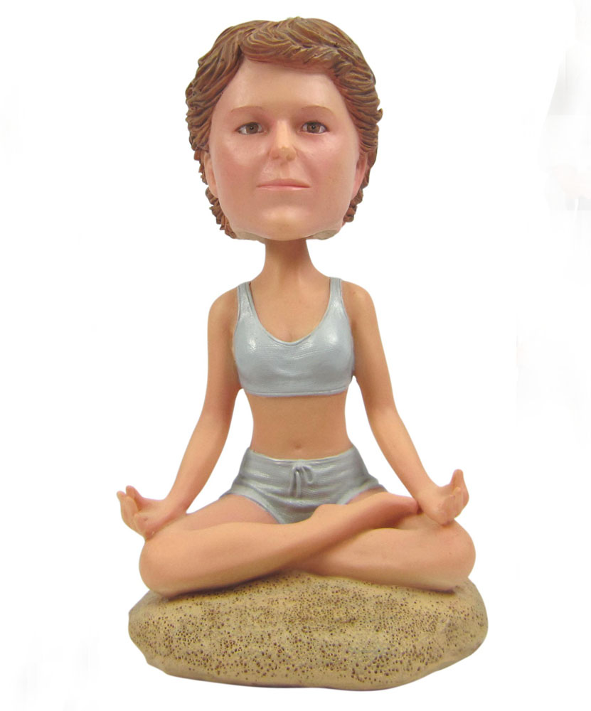 personalized yoga woman bobblehead G023-1