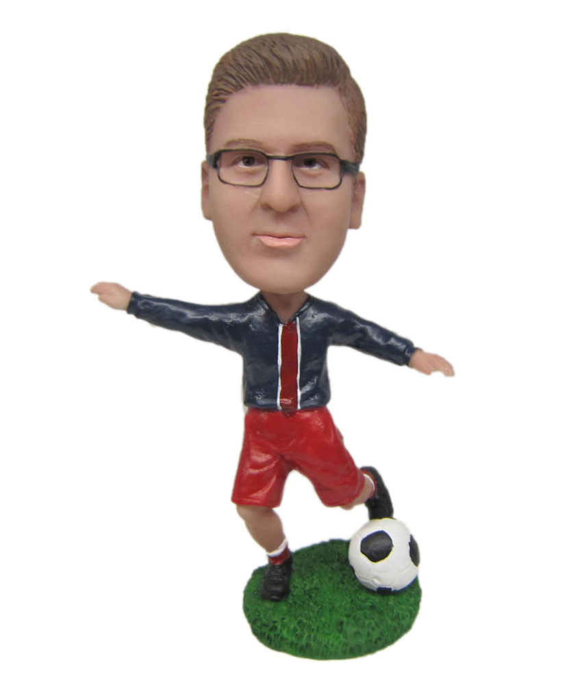 Kneeling Football Player Bobble Head Soccer B289