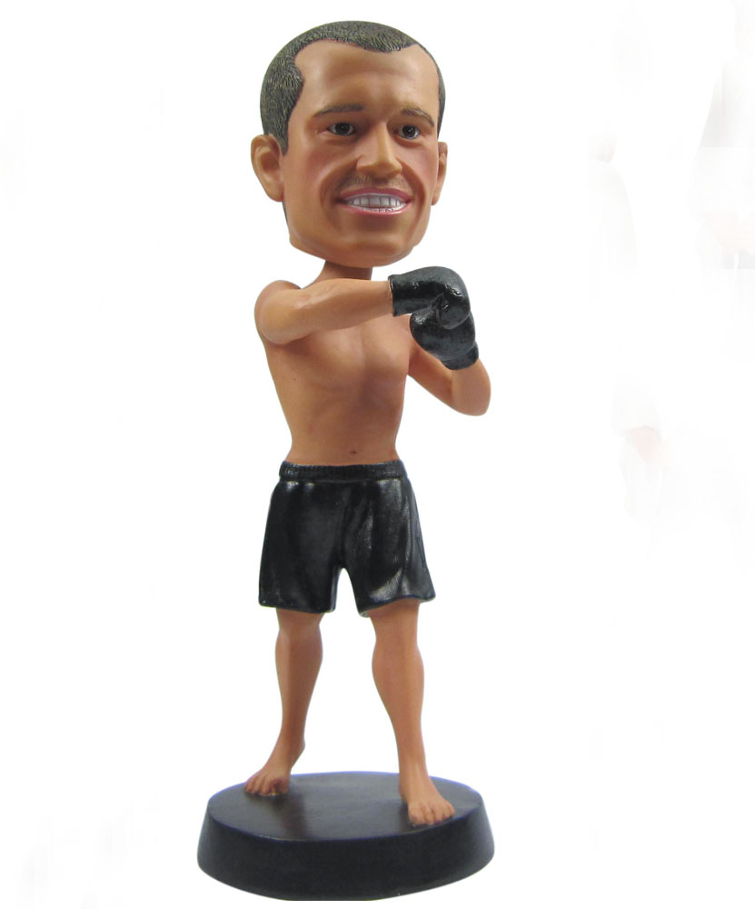 custom bobblehead doll of male boxer G027