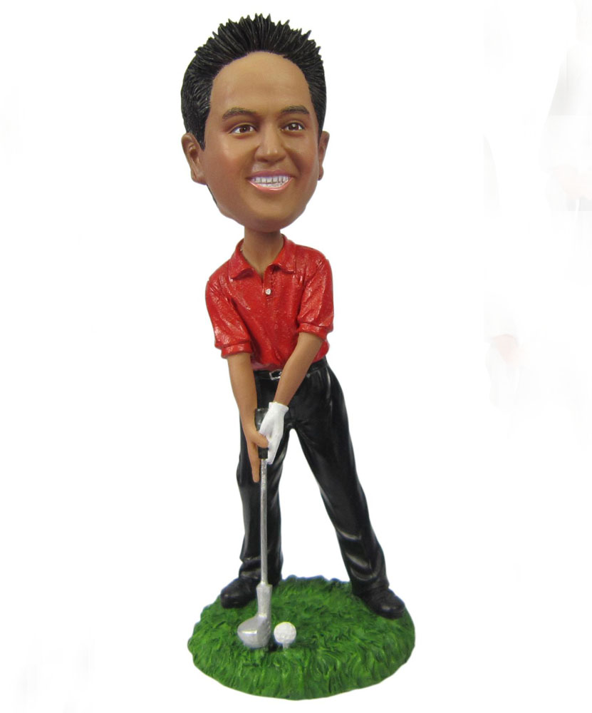 cheap custom bobblehead of golf player G028