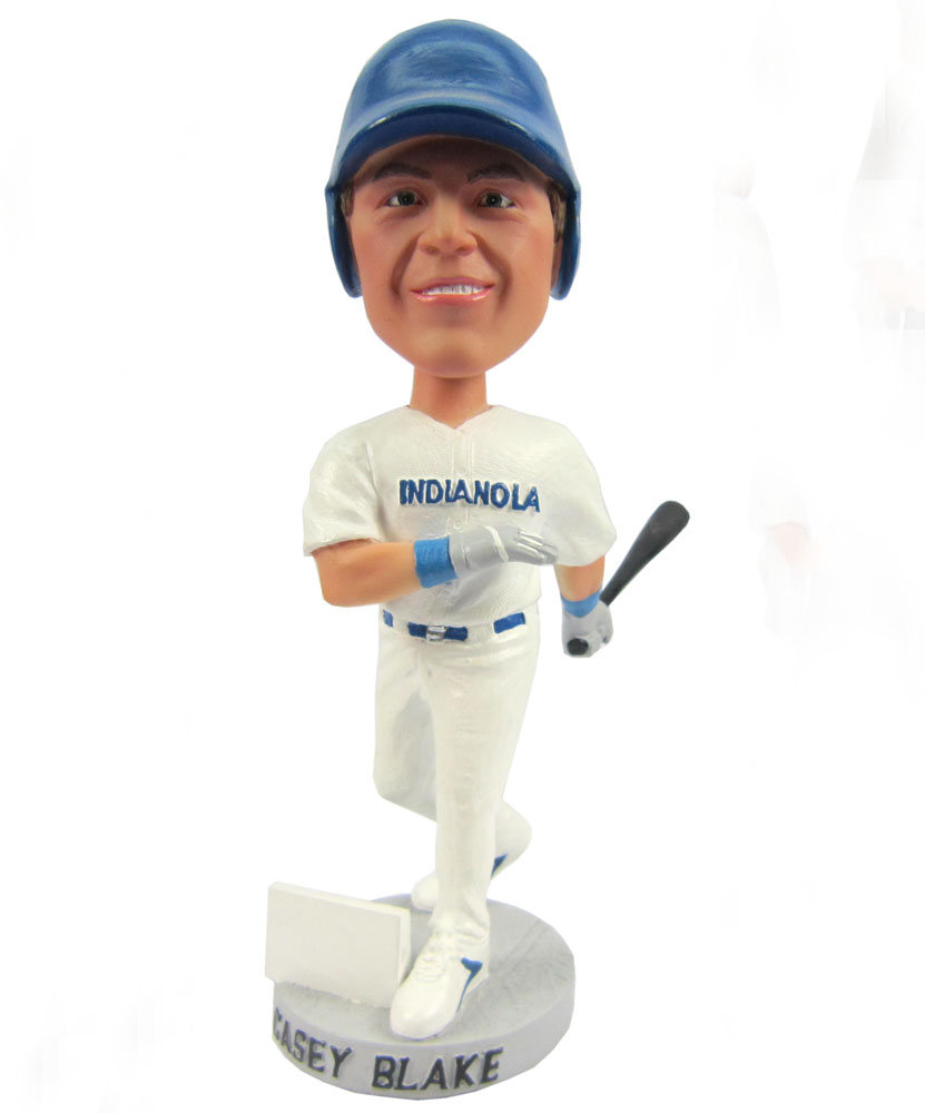 personalized bobblehead of baseball player with white dress G029