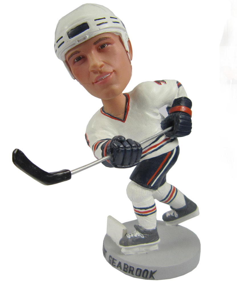 hockey bobbleheads with stick on right side G032-1