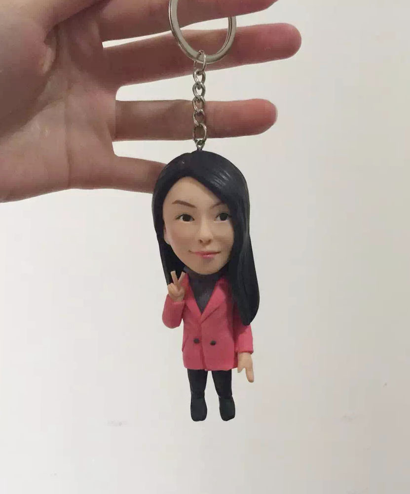 Custom made bobbleheads key chain bobblehead doll