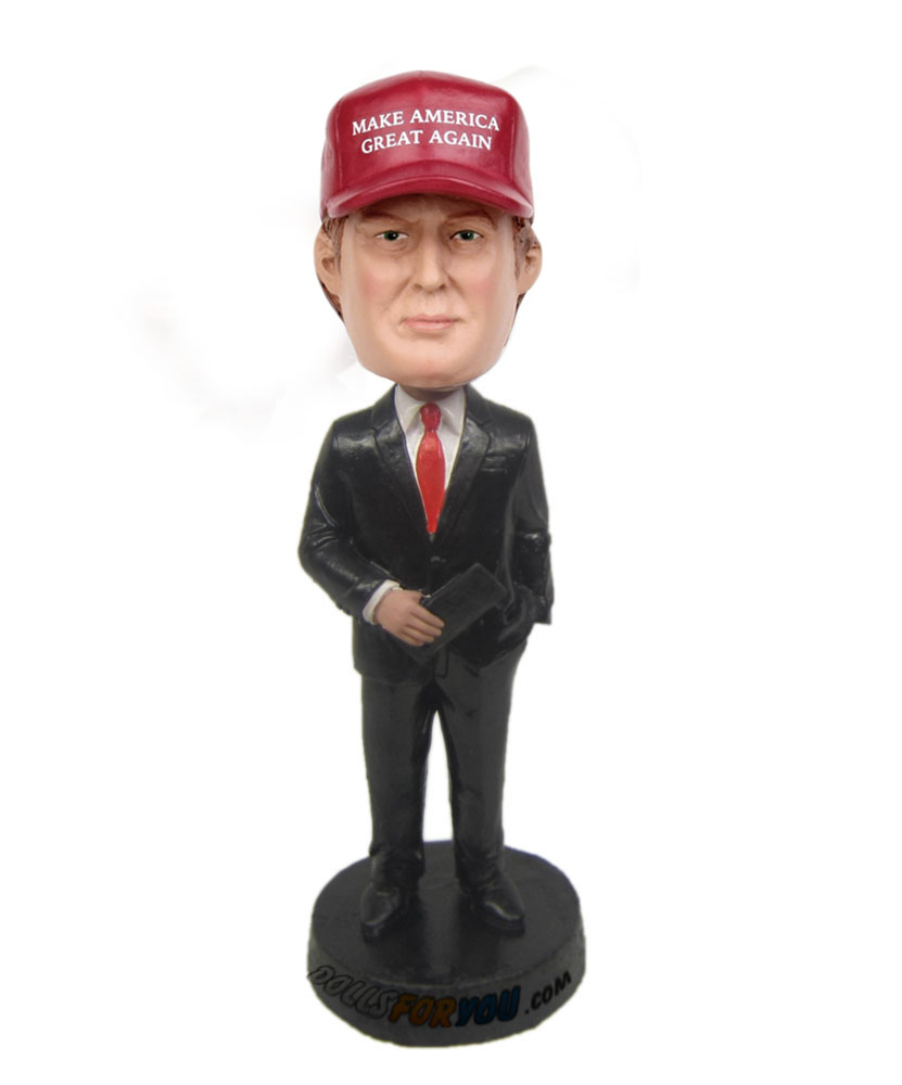 Hand hold wallet donald trump bobblehead B247