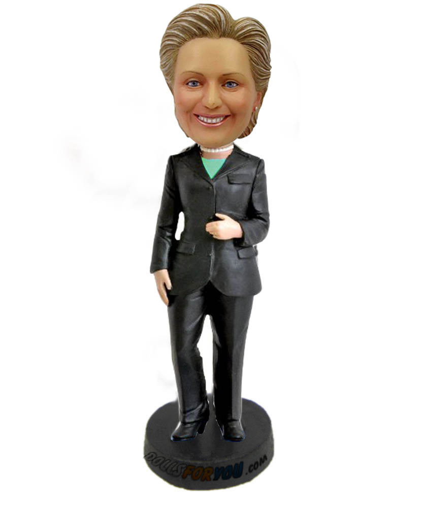 Hillary clinton with black office suit bobbleheads B238