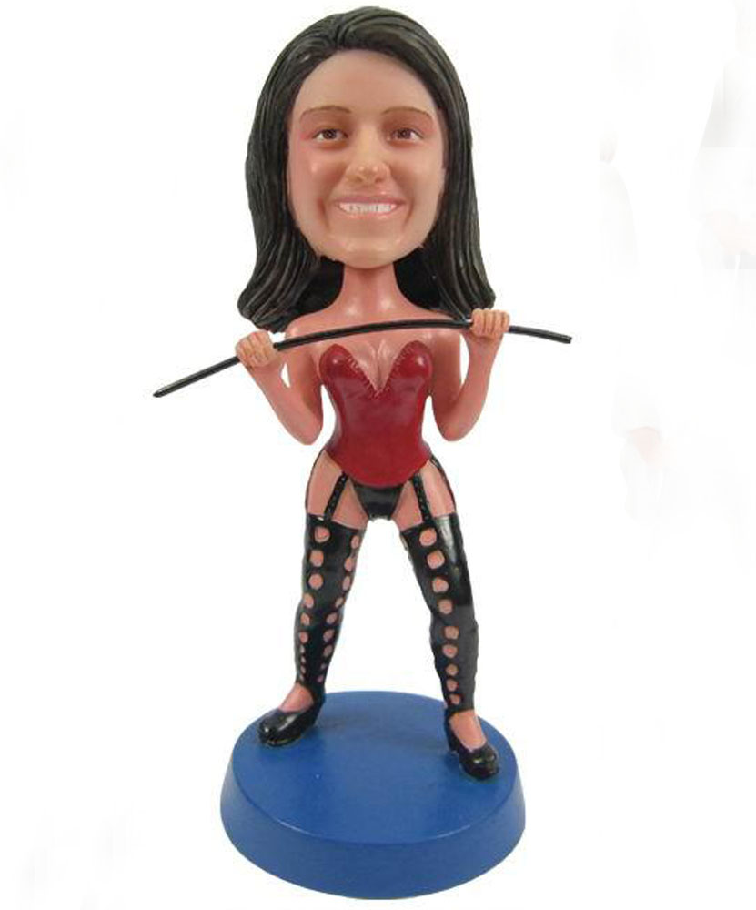 personalized bobbleheads of muscle lady G053