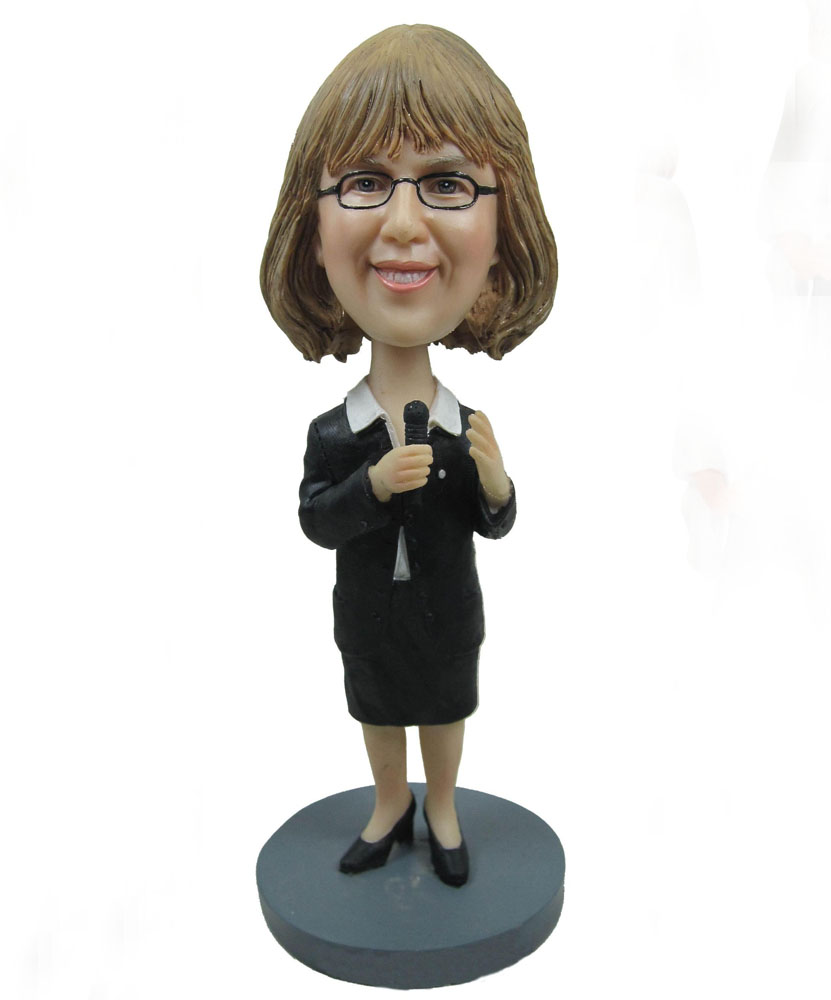 Custom bobblehead dolls of business lady G072