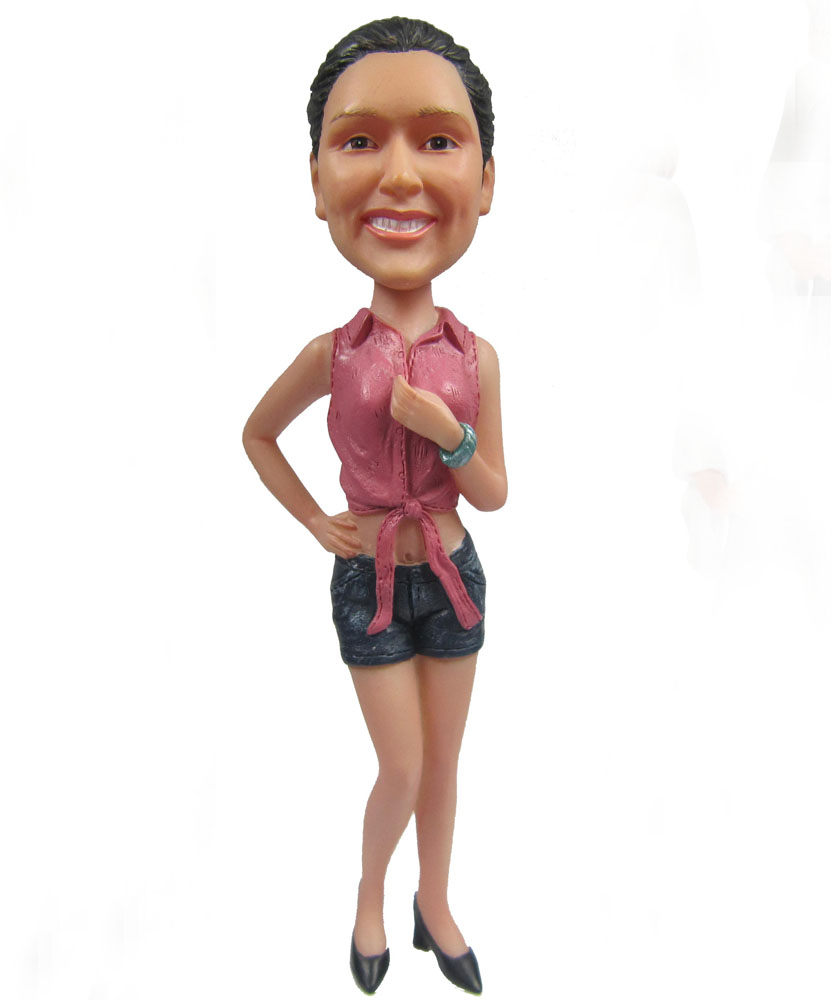 Custom made bobbleheads of fashion lady G079