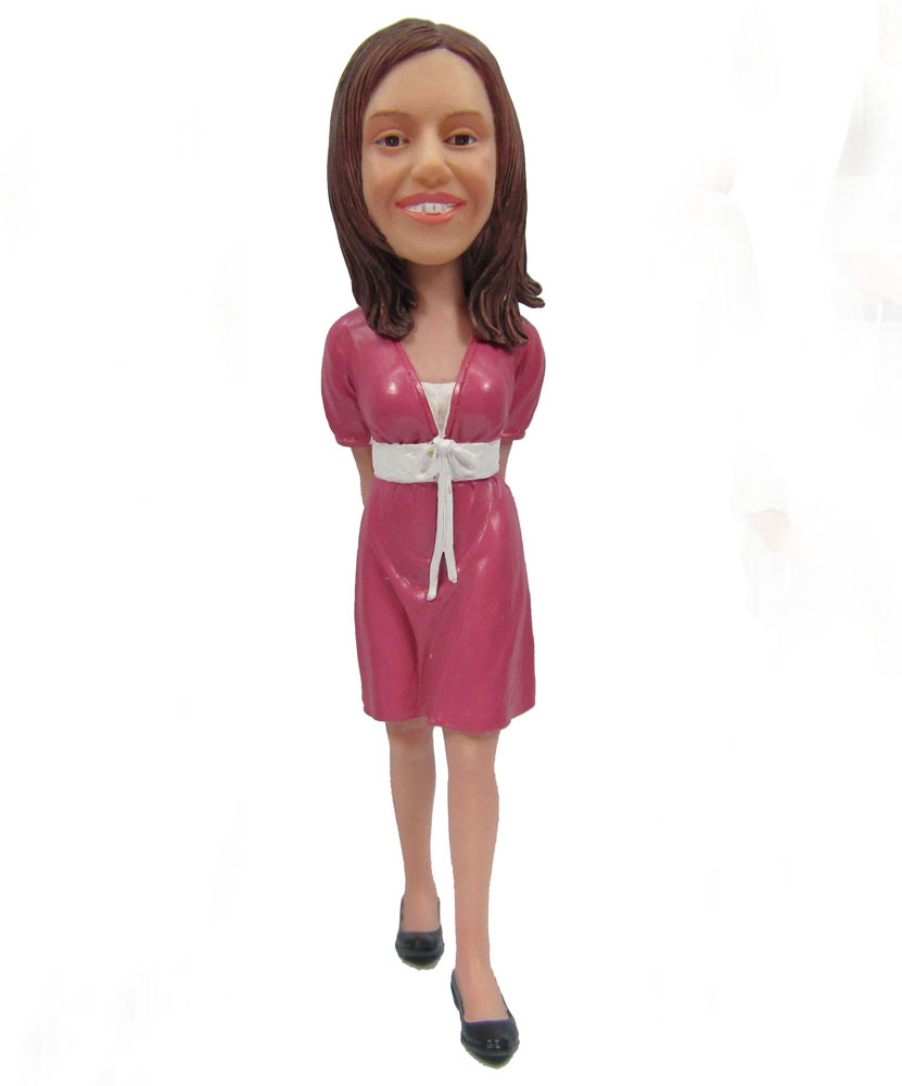 Customized bobble head of elegant lady G090