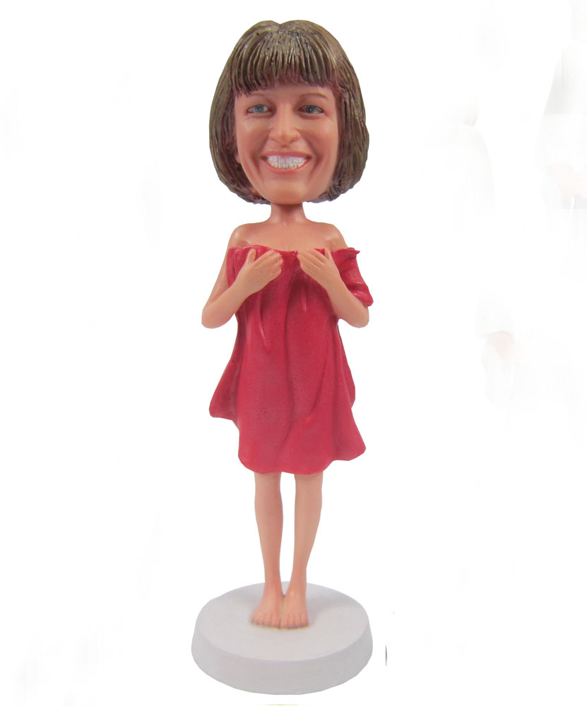 Cheap bobbleheads of bath towel lady G092