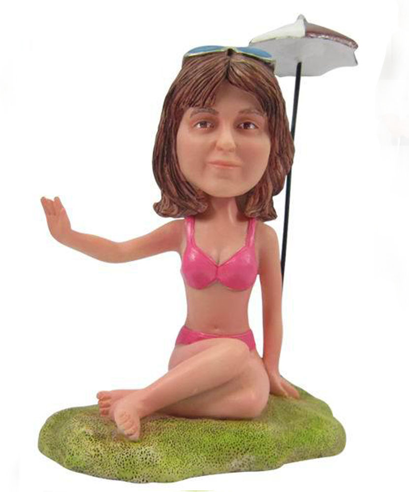 Personalized bobblehead dolls of bikini lady G093