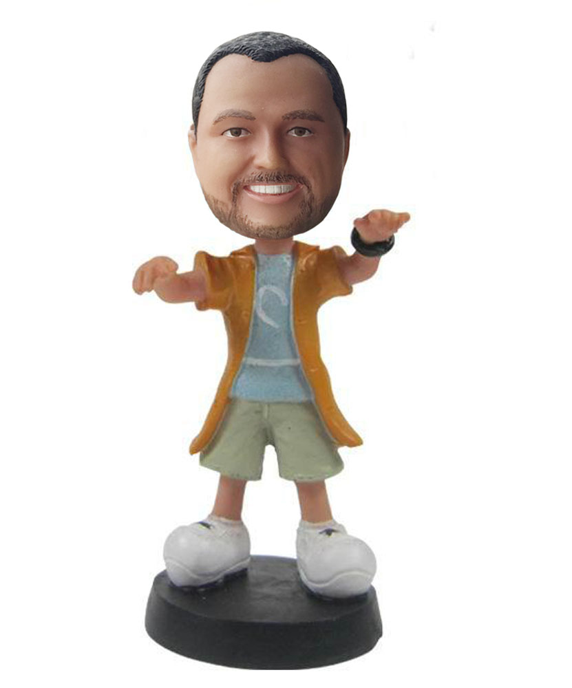 Cheap bobblehead of male tai-chi player