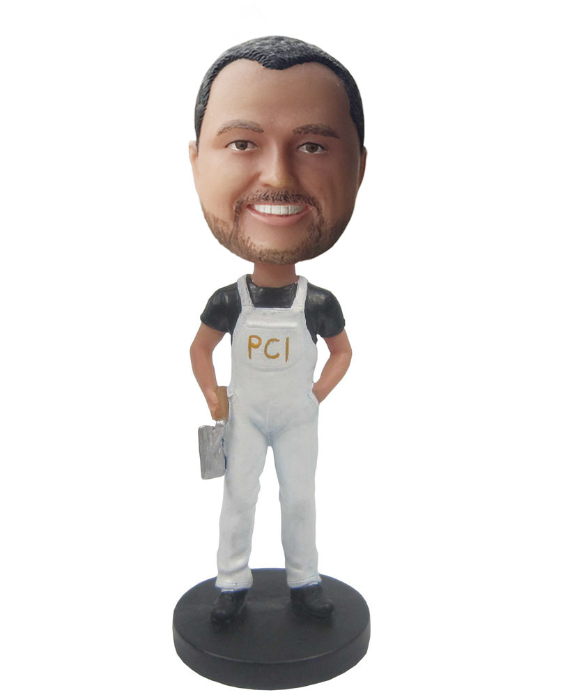 Mke your own bobblehead with white suspenders