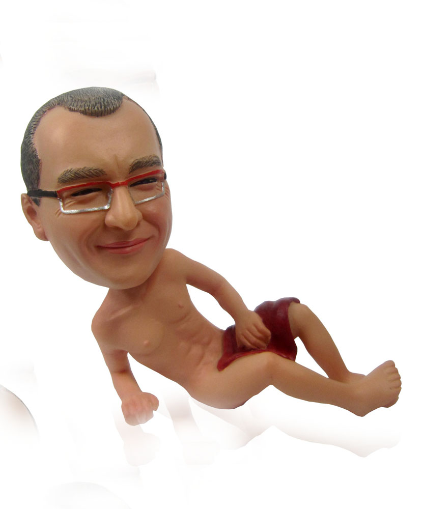 Customized bobbleheads of naked man