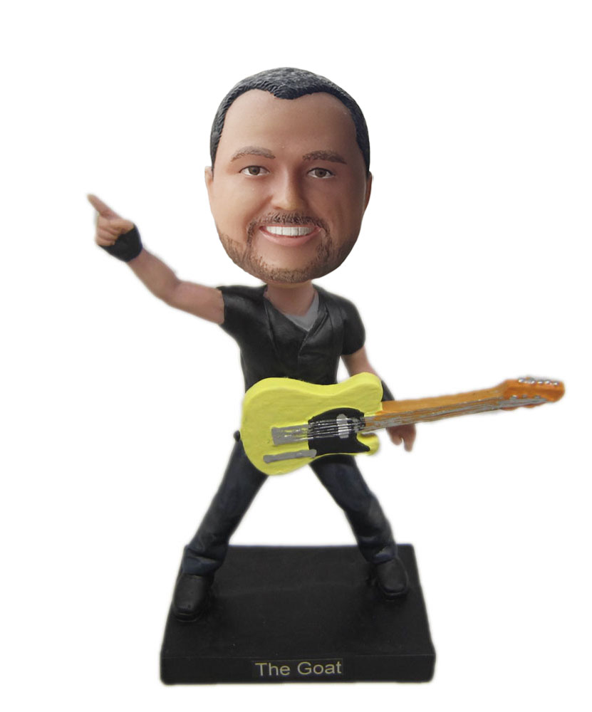 Customizable bobble heads of guitar player