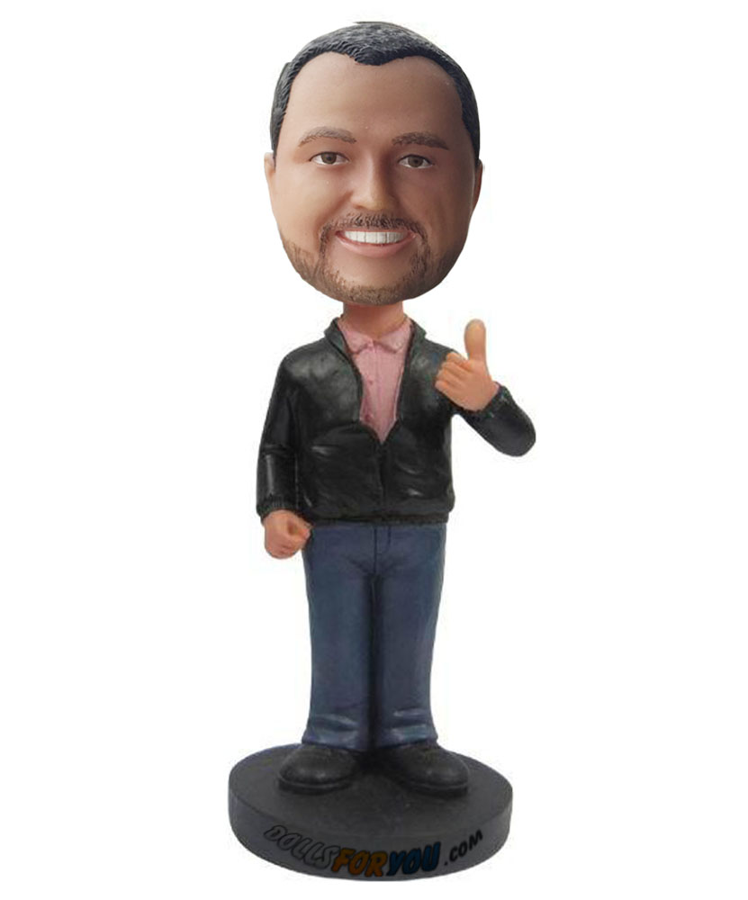 Customizable bobble heads with black dress