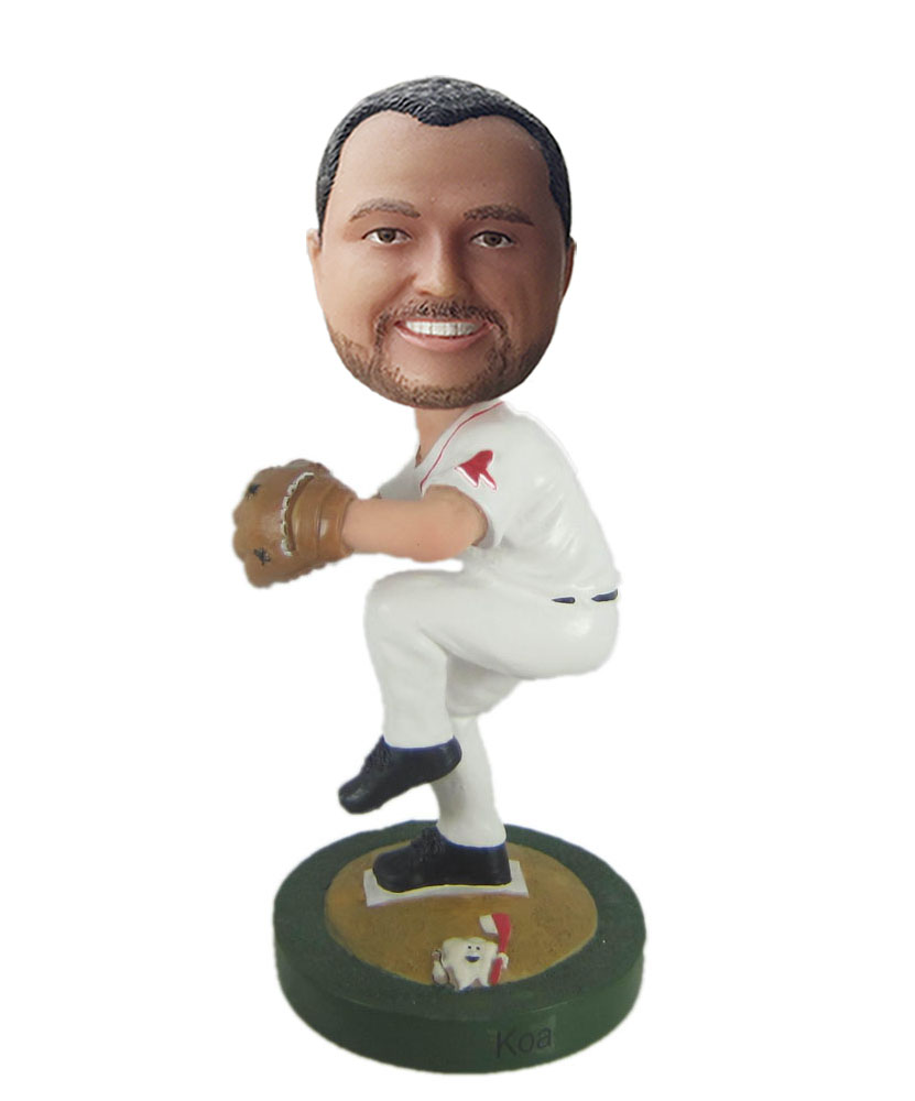 Special bobbleheads with white dress and dark blue hat