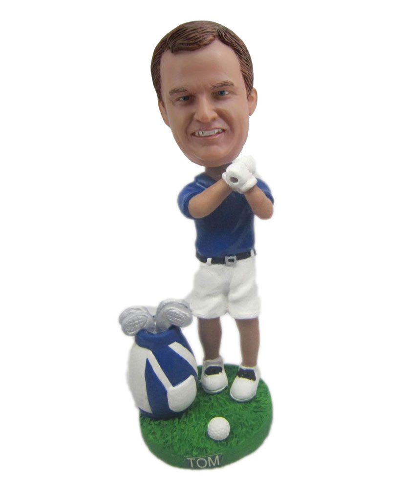 Golfing male sports bobble heads B307-1