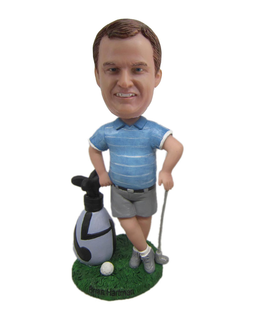 Leaning on club golfer pop bobble heads B301