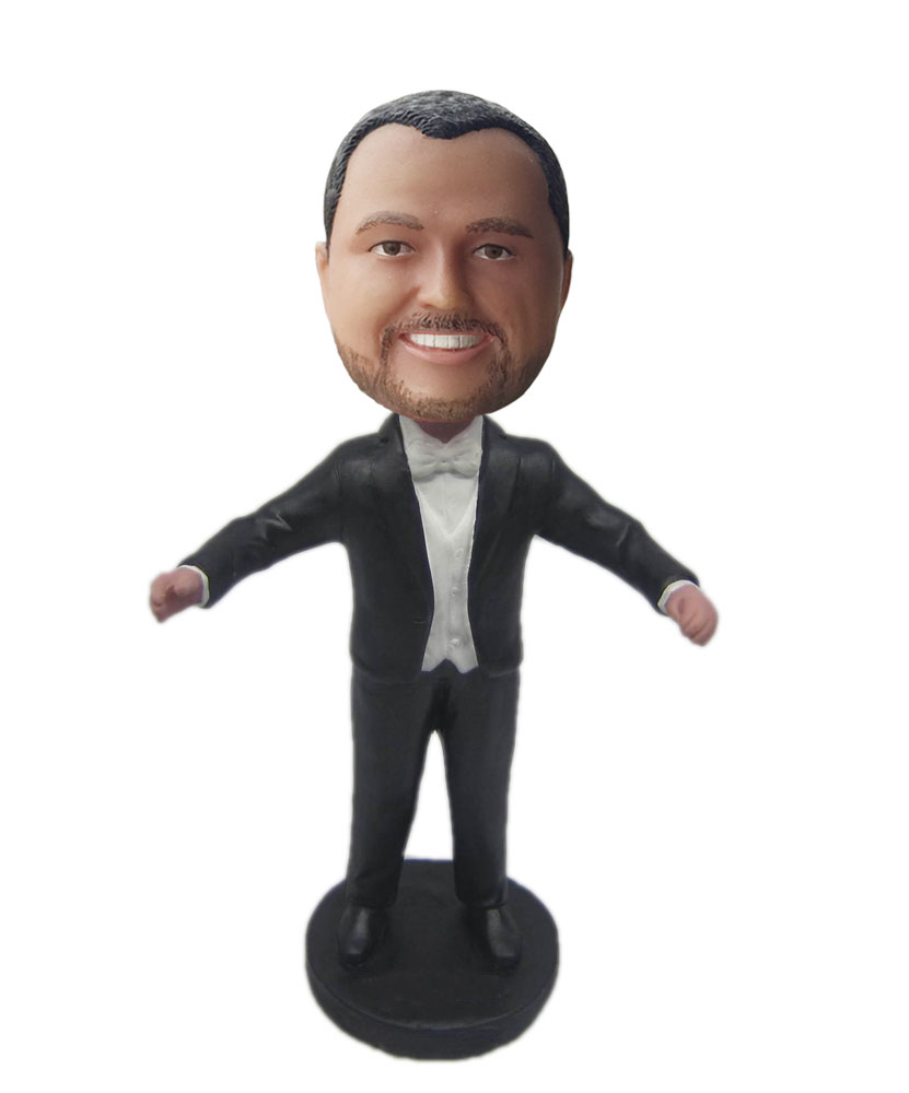 Big hug groomsman bobbleheads B309