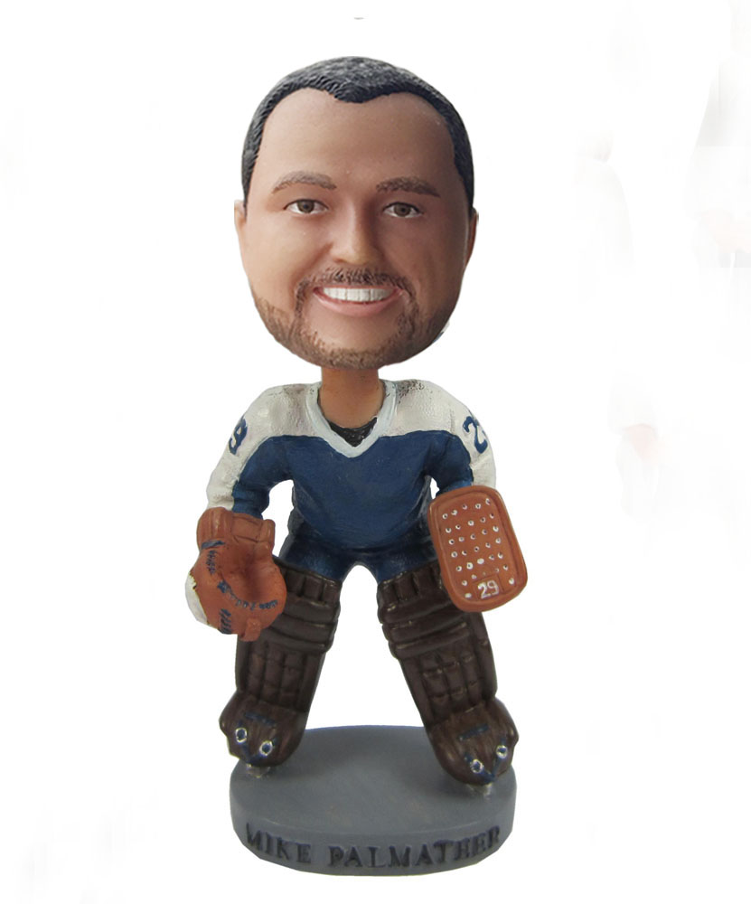 Awesome sport player with gloves custom bobblehead S400