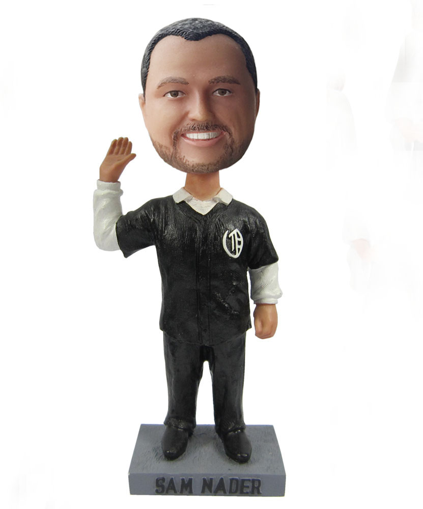 Referee bobblehead in black S405