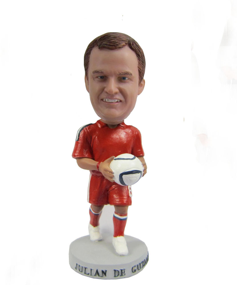 Sports bobbleheads in red uniform S416