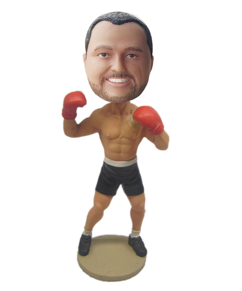 male boxing bobbleheads with red boxglove G209