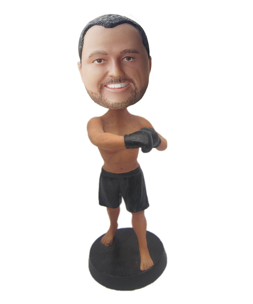 boxing bobbleheads with black boxglove G212