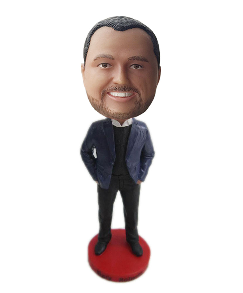 pop bobbleheads of gentleman with black suit G151