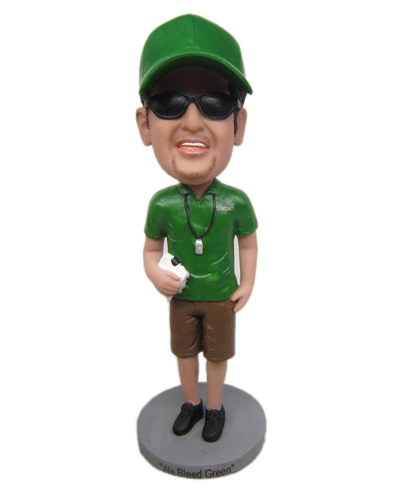 bobblehead collections with green shirt and blown pants G223