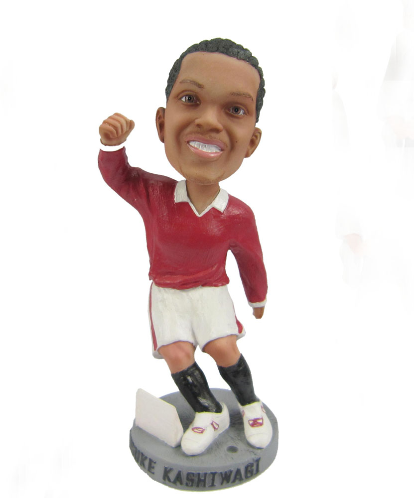 Soccer playing man bobblehead doll S431