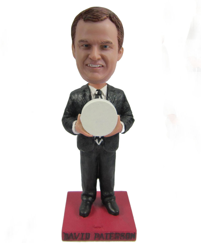 Man in black suit and hold ball bobbleheads