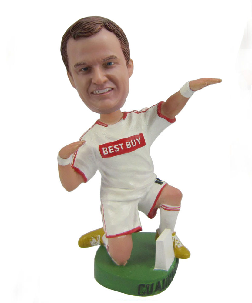 Soccer bobbleheads with victory pose S434