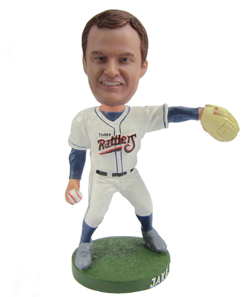 Custom sports bobbleheads baseball picther in posing