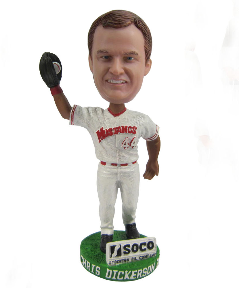 Custom bobblehead man catch the ball S441