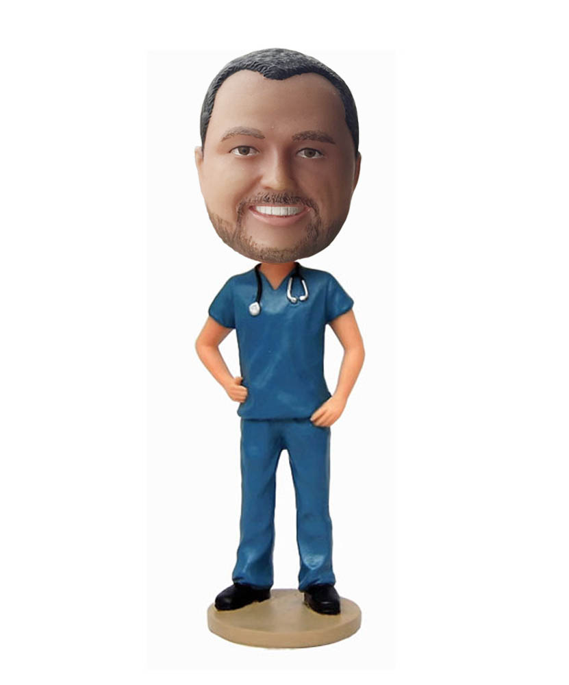 Male Nurse Bobbleheads Personalized Dolls With your Face